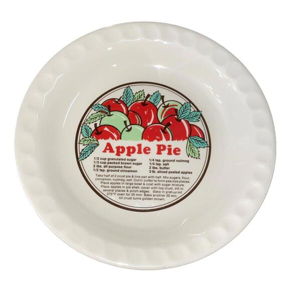 Sunnycraft Sunstone Collection Baking Apple Pie Dish Recipe 11” - Picture 2 of 4